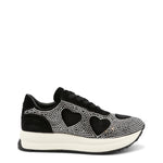 Load image into Gallery viewer, LOVE MOSCHINO black/silver faux leather Sneakers
