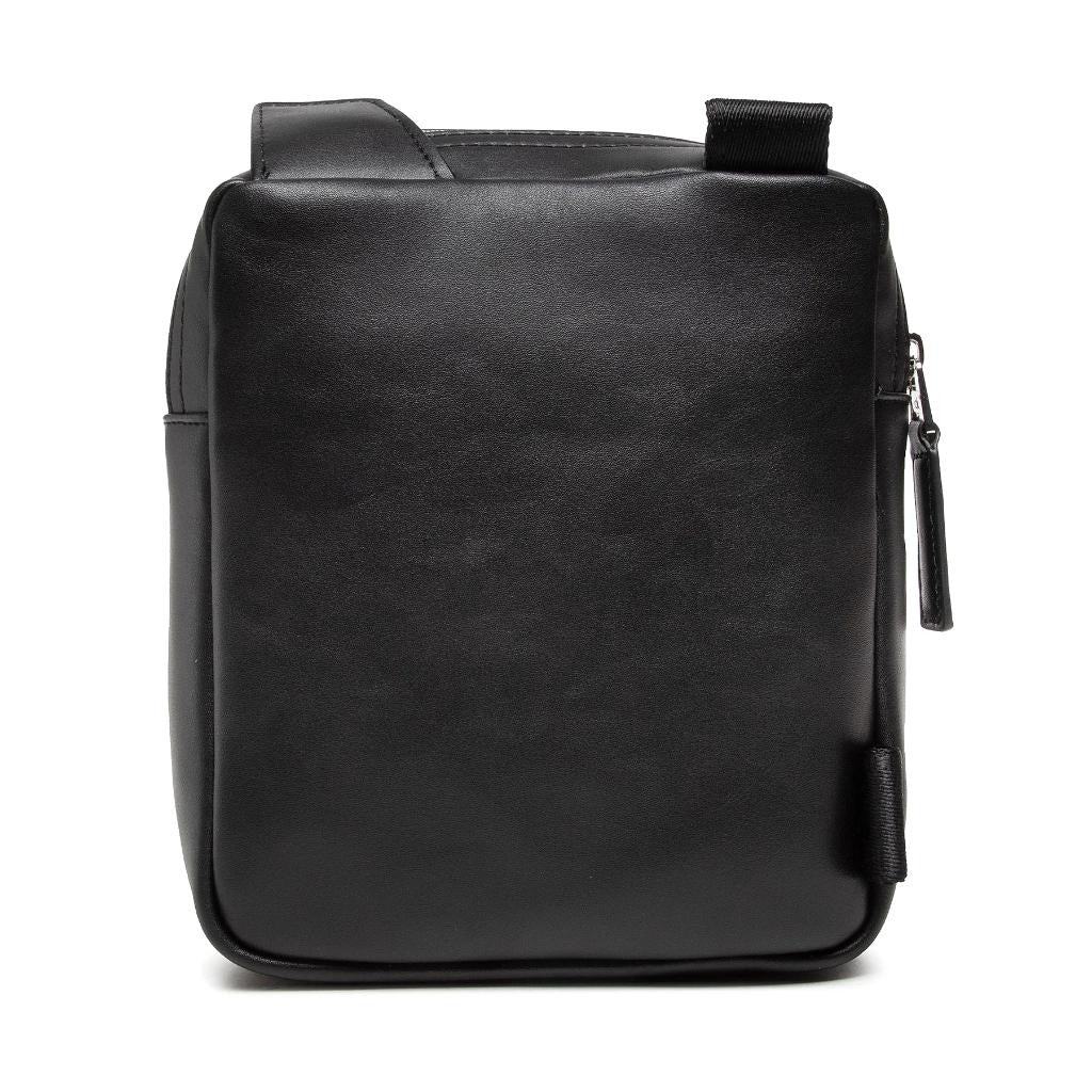 CALVIN KLEIN black polyurethane Messenger Bag