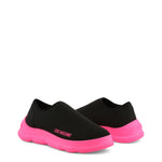 Load image into Gallery viewer, LOVE MOSCHINO black/pink fabric Slip On Sneakers
