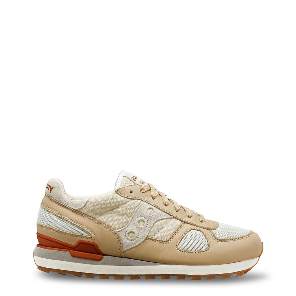 SAUCONY SHADOW brown/white fabric Sneakers