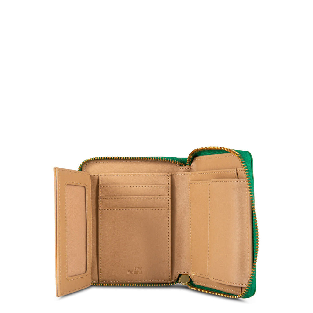 LOVE MOSCHINO green polyurethane Wallet