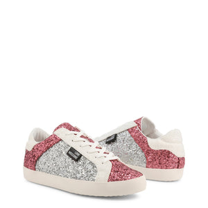 LOVE MOSCHINO silver/pink glitter Sneakers