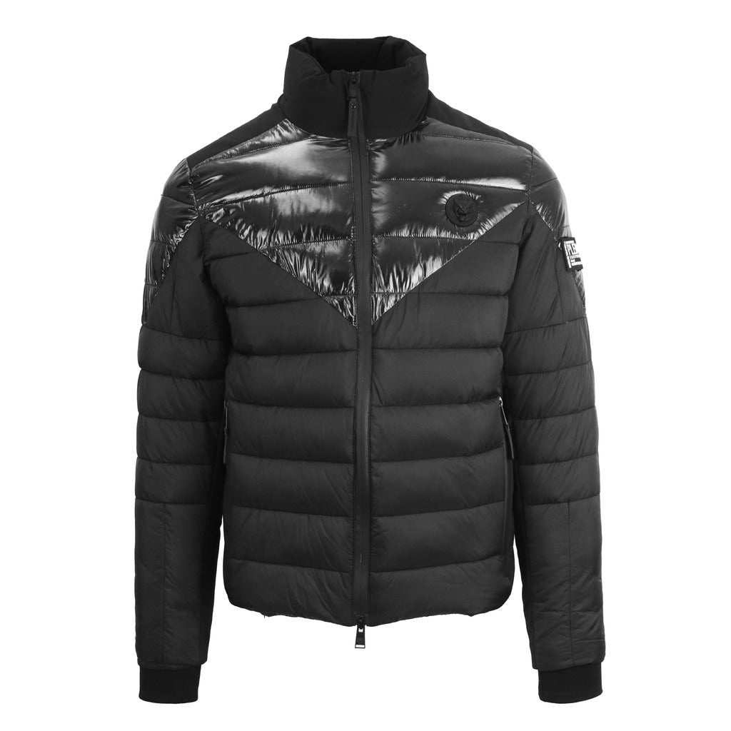 PLEIN SPORT BLACK POLYESTER DOWN JACKET