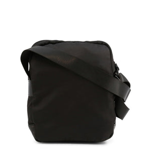 LUMBERJACK black faux leather Messenger Bag