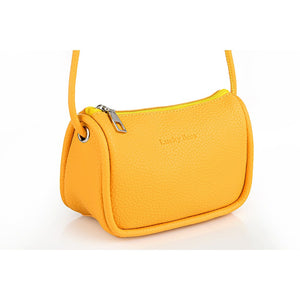 LUCKY BEES yellow faux leather Shoulder Bag