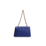 Load image into Gallery viewer, LUCKY BEES blue/gold faux leather Shoulder Bag
