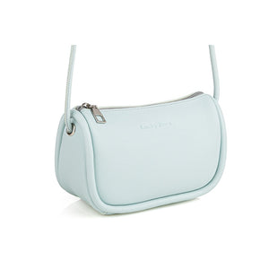 LUCKY BEES light blue faux leather Shoulder Bag