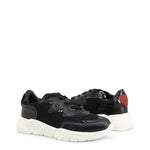 Load image into Gallery viewer, LOVE MOSCHINO black/white/red faux leather Sneakers
