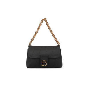 LUCKY BEES black faux leather Shoulder Bag