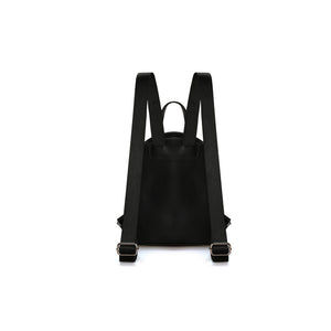 LUCKY BEES black faux leather Backpack