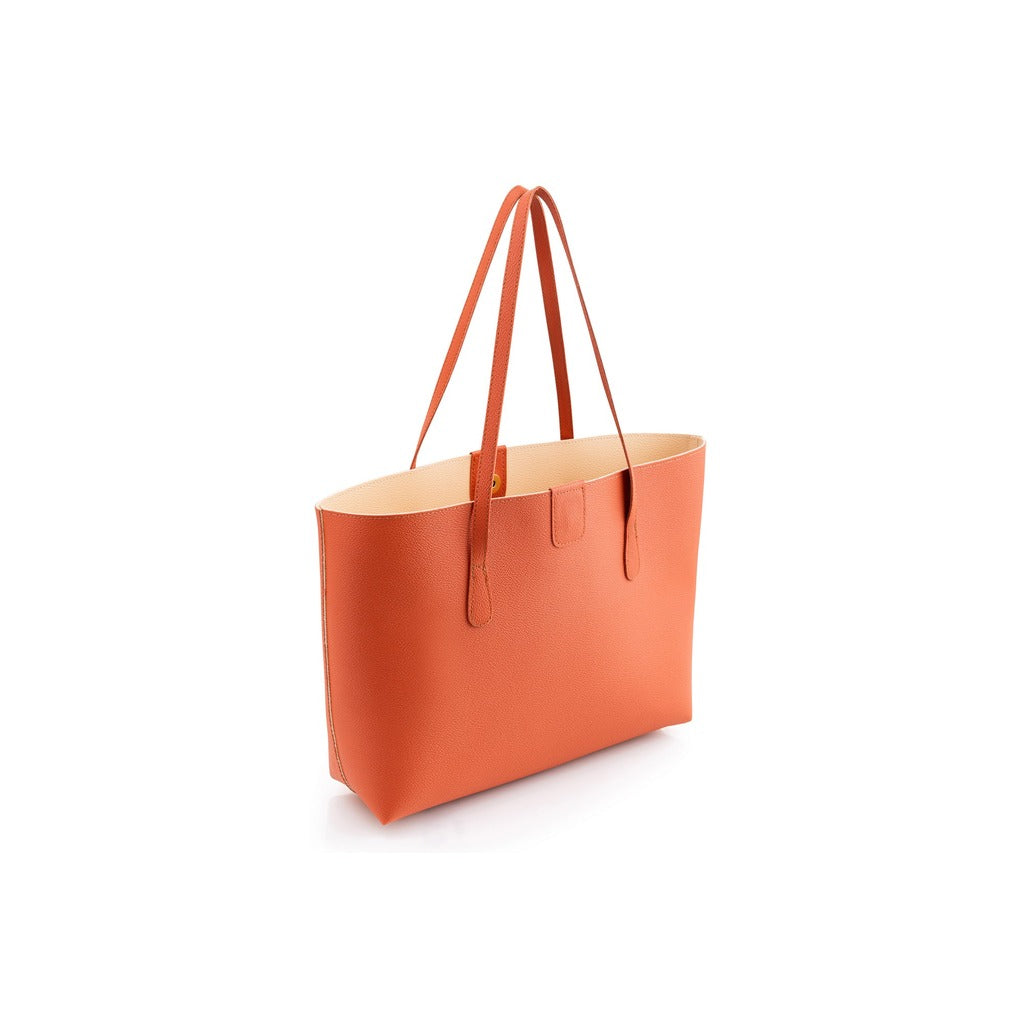 LUCKY BEES orange faux leather Tote