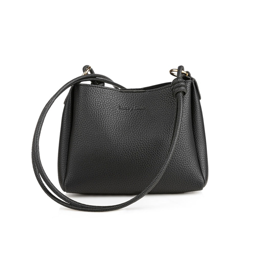 LUCKY BEES black faux leather Shoulder Bag