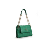 Load image into Gallery viewer, LUCKY BEES green faux leather Shoulder Bag
