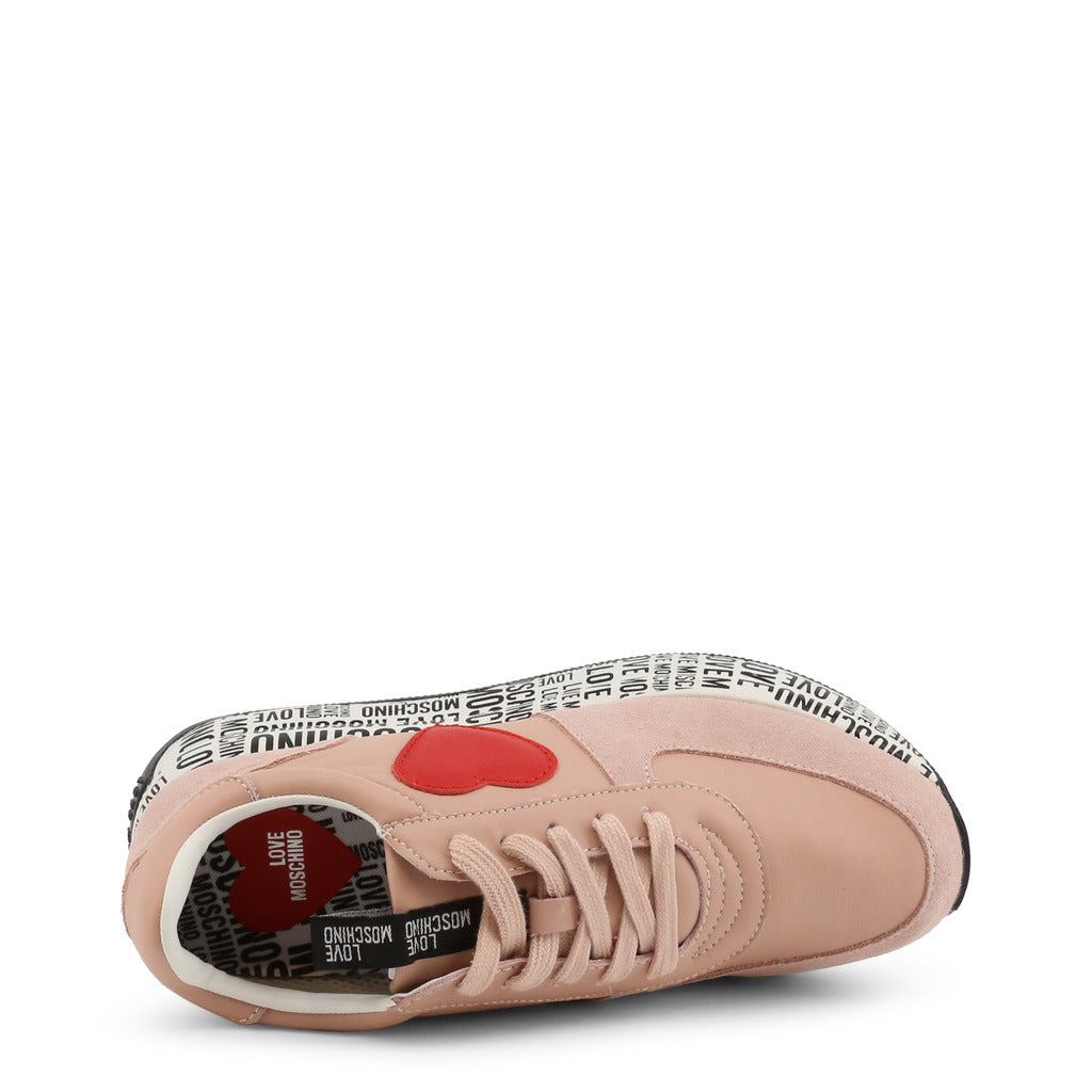 LOVE MOSCHINO pink leather Sneakers