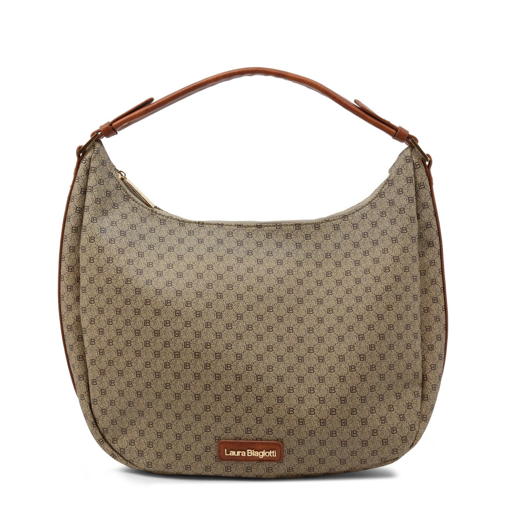 LAURA BIAGIOTTI DEMA beige/brown synthetic fibers Shoulder Bag