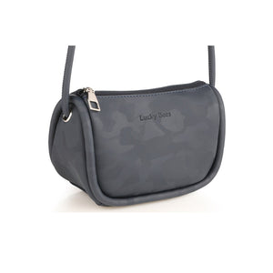 LUCKY BEES blue faux leather Shoulder Bag