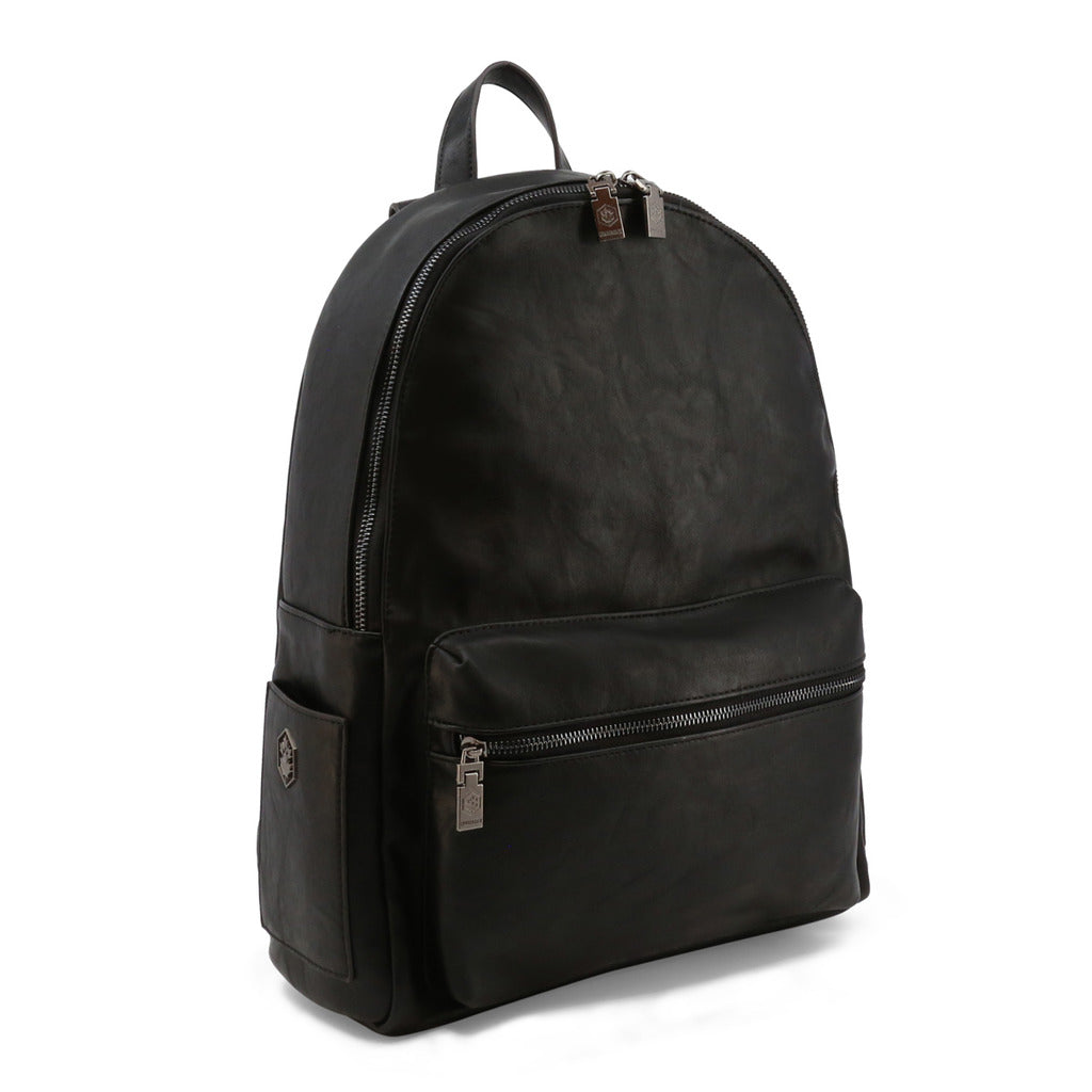 LUMBERJACK black faux leather Backpack