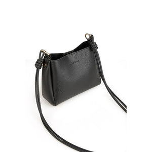 LUCKY BEES black faux leather Shoulder Bag