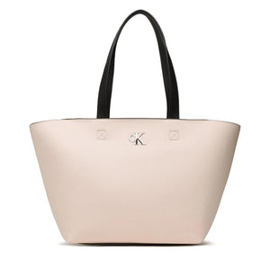 CALVIN KLEIN beige/black polyurethane Tote