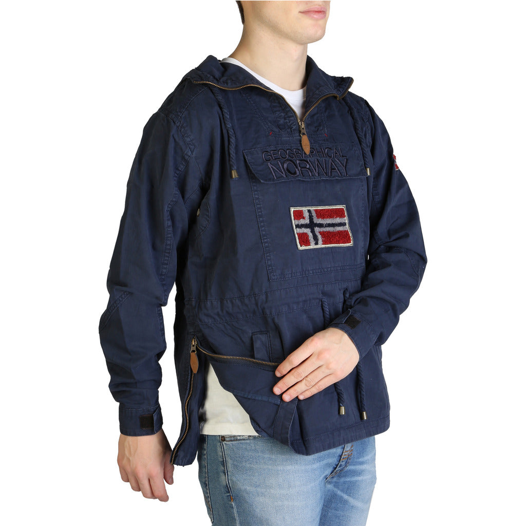 GEOGRAPHICAL NORWAY navy blue cotton Outerwear Jacket