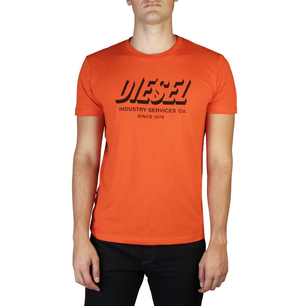 DIESEL  T-DIEGOS-A5 orange/black cotton T-Shirt