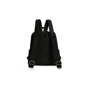 LUCKY BEES black faux leather Backpack