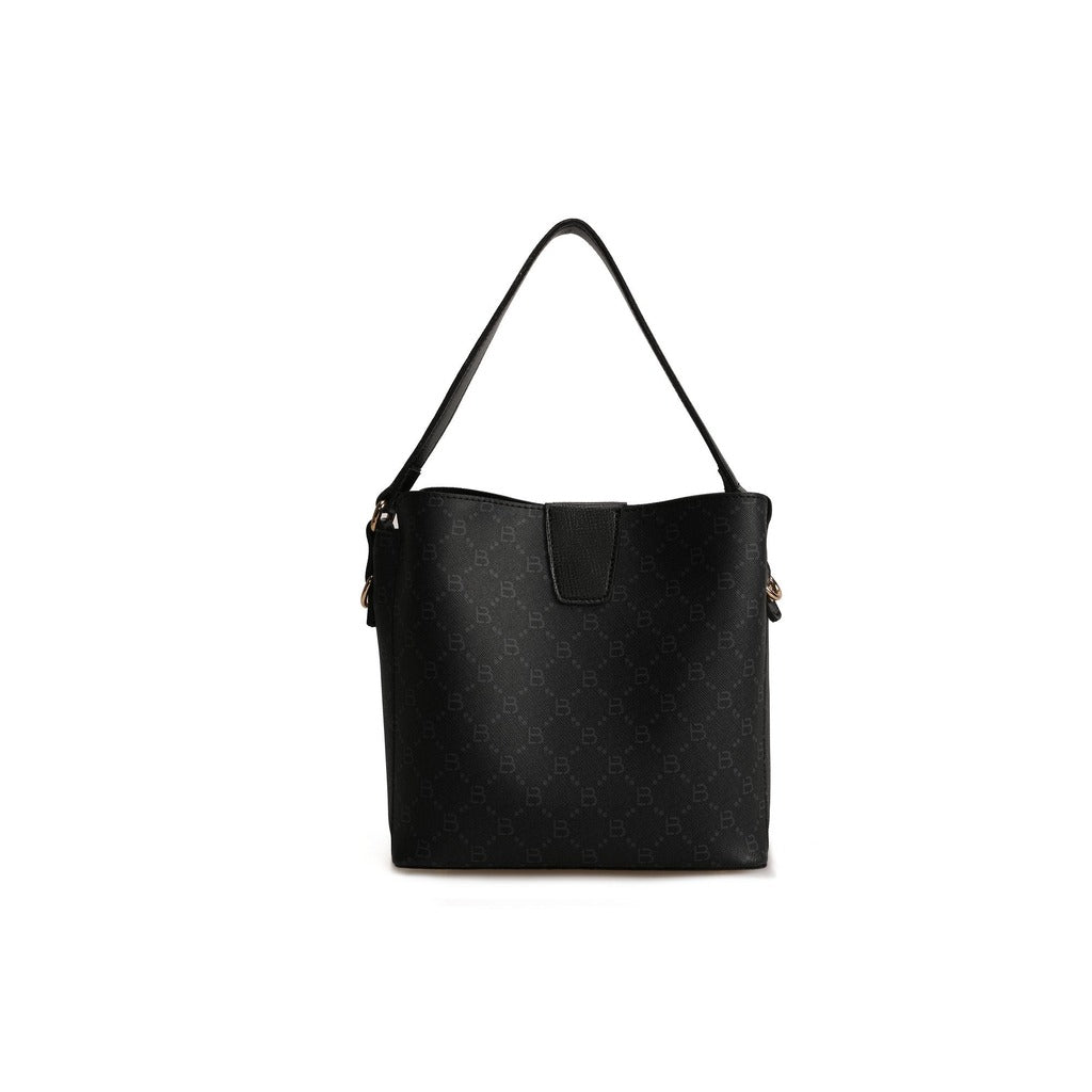 LUCKY BEES black faux leather Handbag