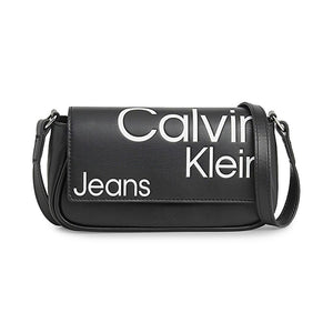 CALVIN KLEIN black/white polyurethane Shoulder Bag