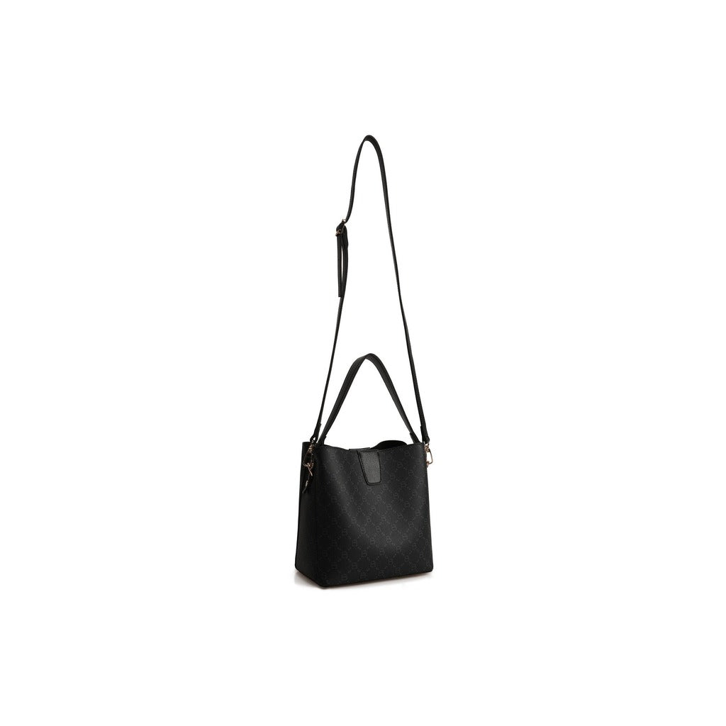 LUCKY BEES black faux leather Handbag