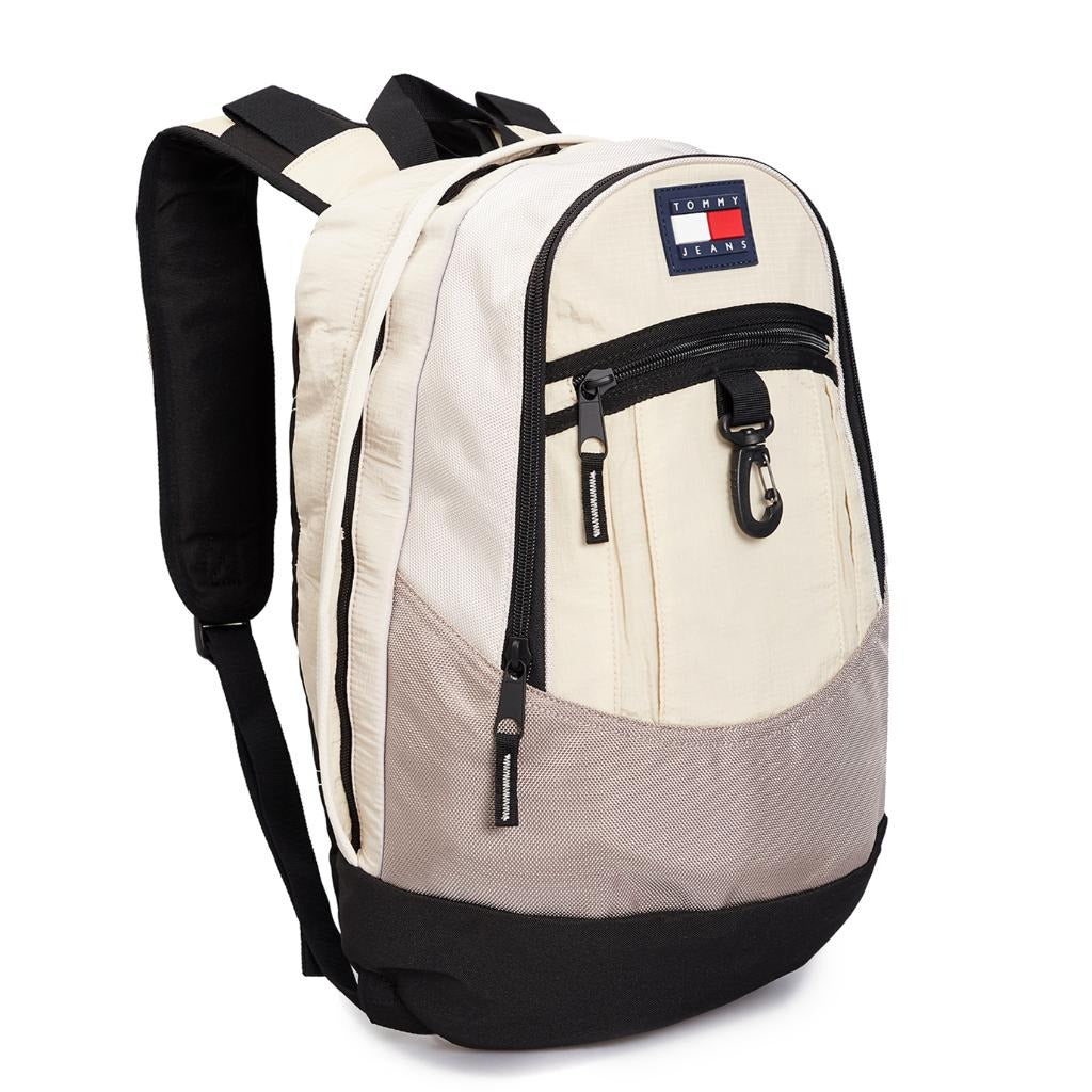 TOMMY HILFIGER white/beige polyester Backpack