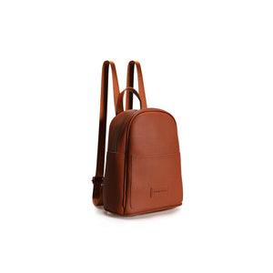 LUCKY BEES brown faux leather Backpack