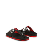 Load image into Gallery viewer, LOVE MOSCHINO black/red leather Sandals
