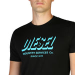 Load image into Gallery viewer, DIESEL  T-DIEGOS-A5 black/light blue cotton T-Shirt
