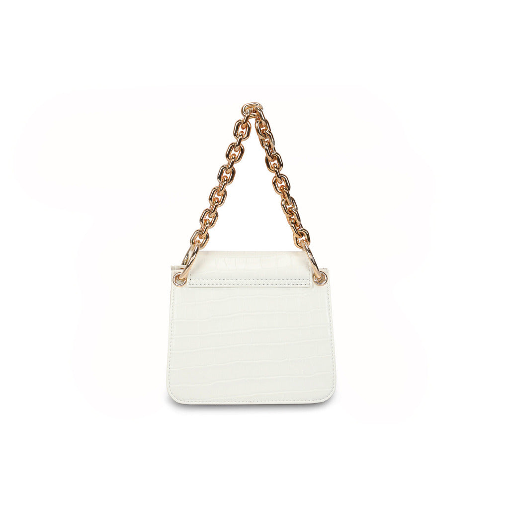 LUCKY BEES white/gold faux leather Shoulder Bag