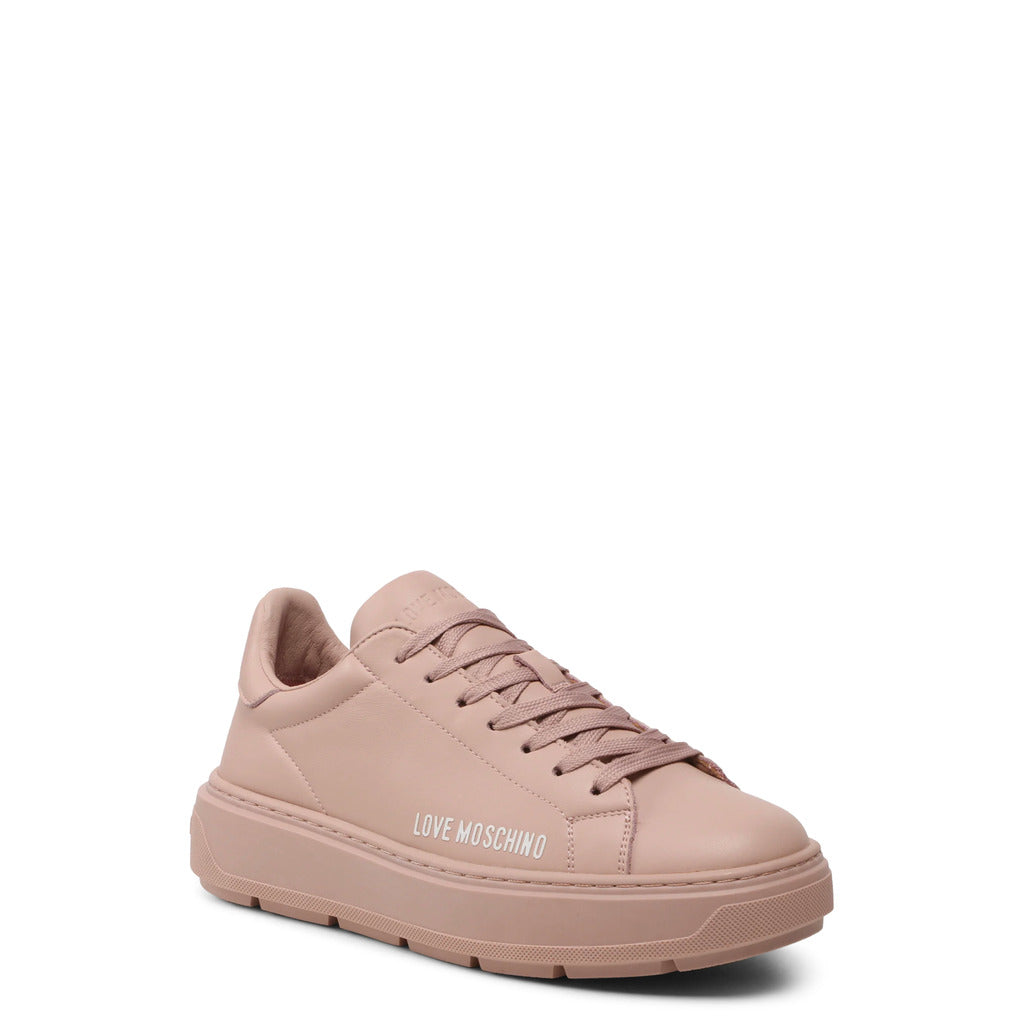 LOVE MOSCHINO pink leather Sneakers