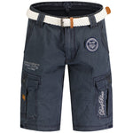 Load image into Gallery viewer, GEOGRAPHICAL NORWAY navy blue cotton Shorts
