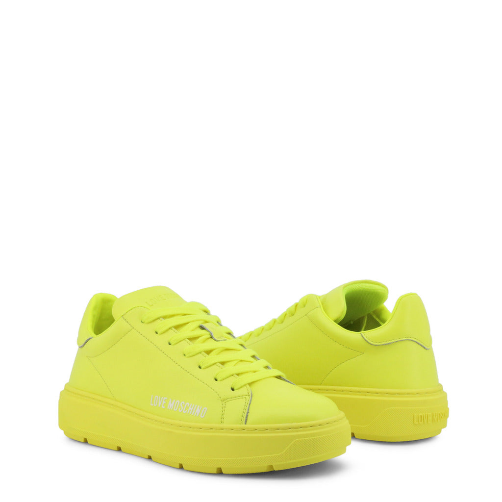LOVE MOSCHINO yellow leather Sneakers