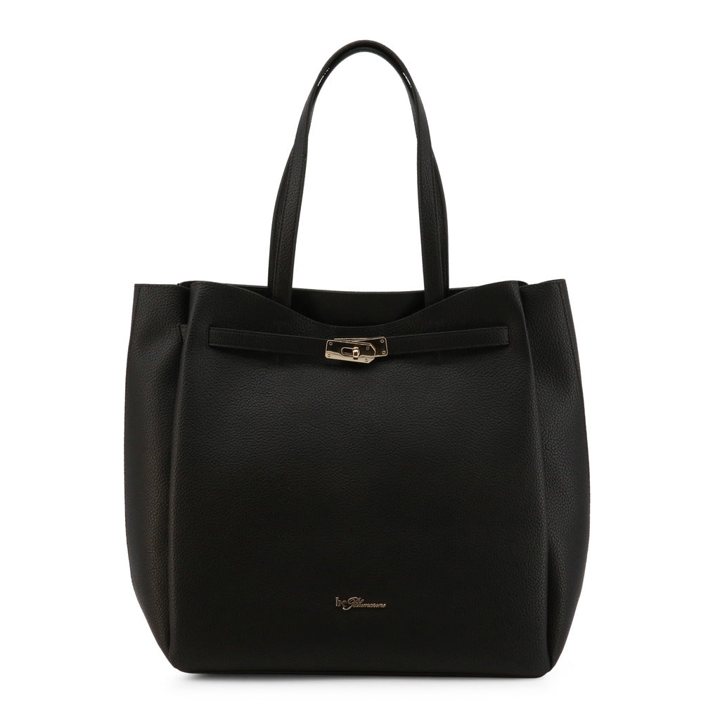 BLUMARINE black polyurethane Tote