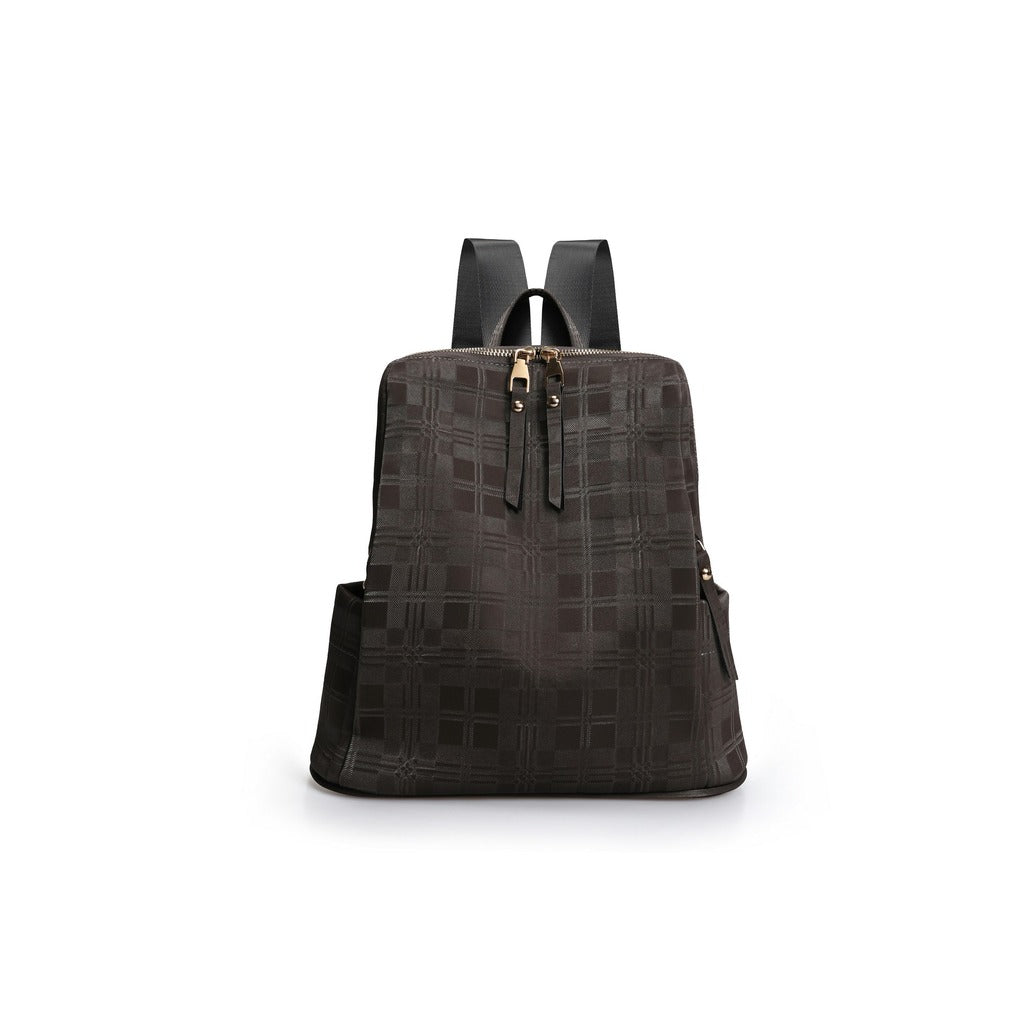 LUCKY BEES grey faux leather Backpack