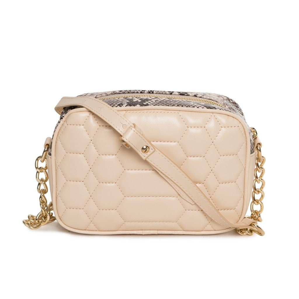 Cavalli Class beige leather Shoulder Bag