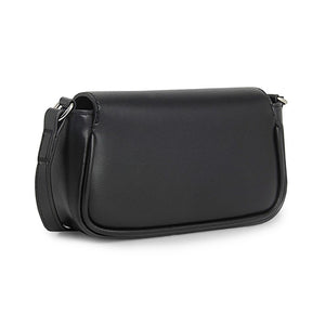 CALVIN KLEIN black/white polyurethane Shoulder Bag