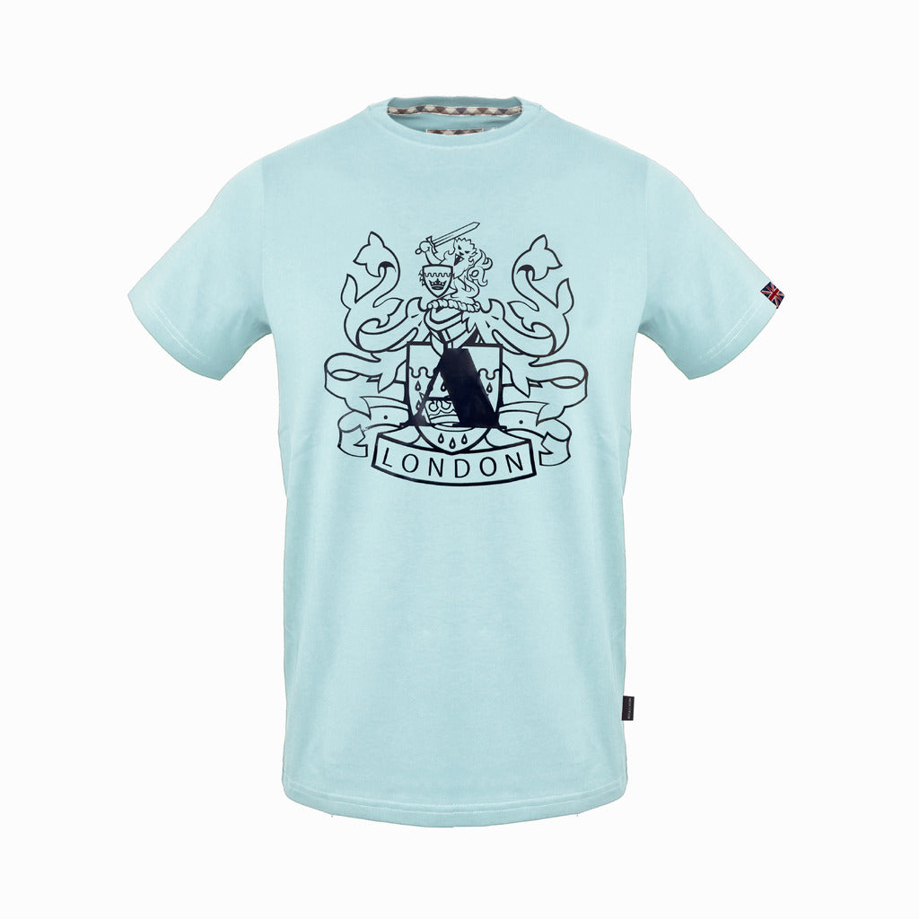 Aquascutum light blue cotton T-shirt