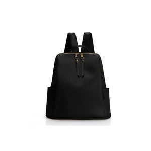 LUCKY BEES black faux leather Backpack