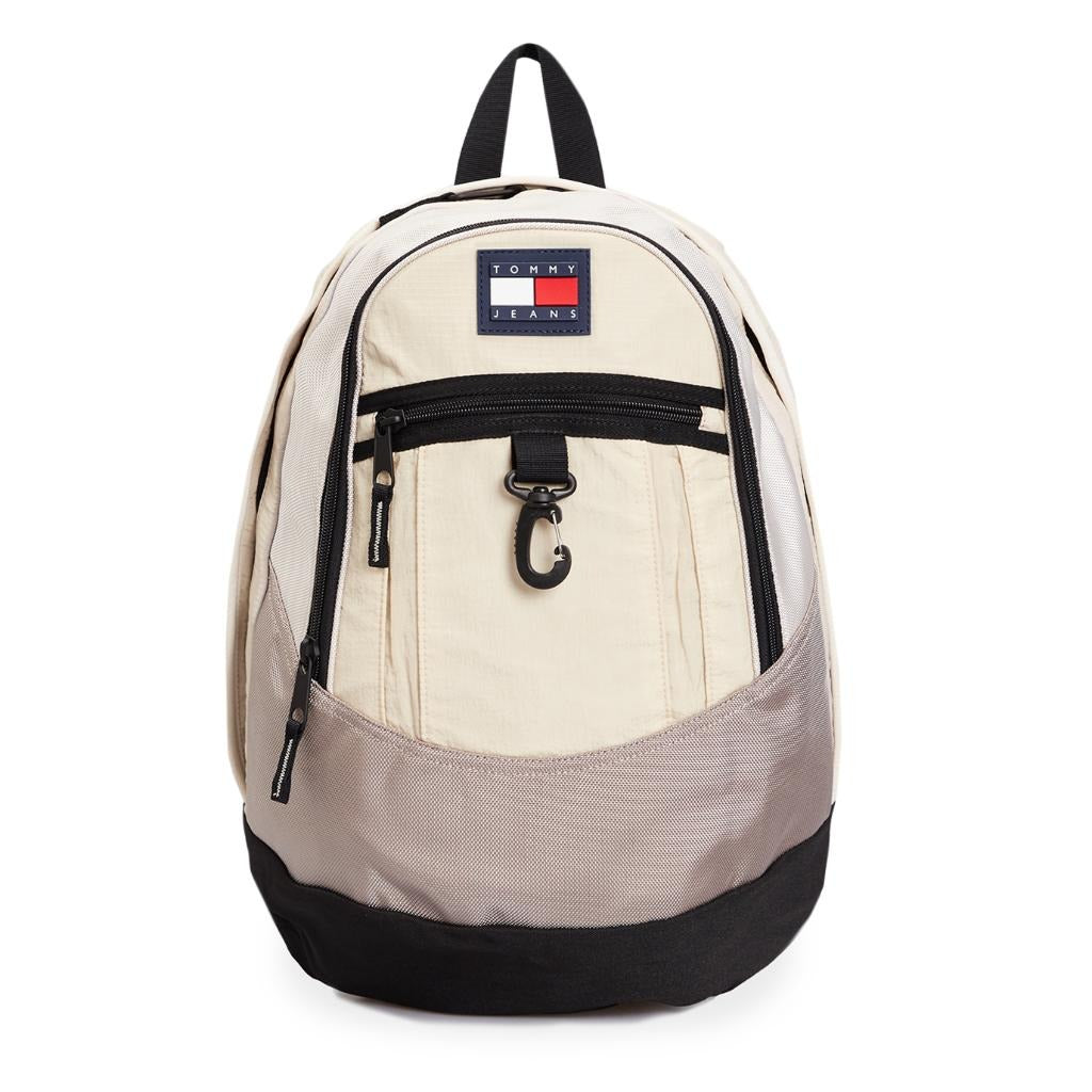 TOMMY HILFIGER white/beige polyester Backpack