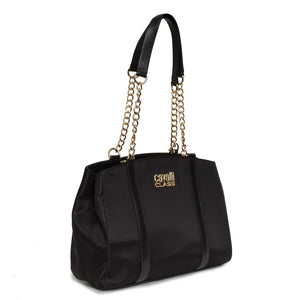 Cavalli Class black synthetic leather Shoulder Bag