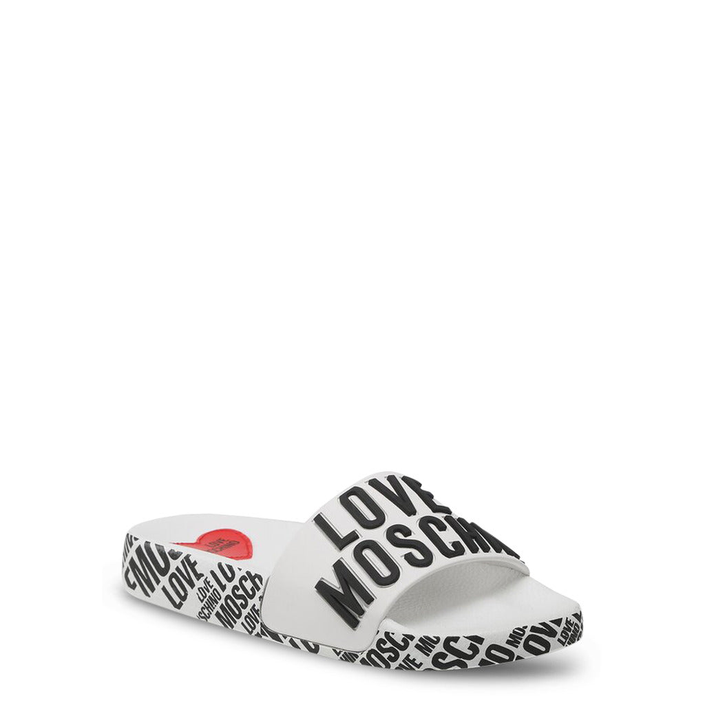 LOVE MOSCHINO white polyurethane Sandals