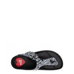 Load image into Gallery viewer, LOVE MOSCHINO black/white leather Sandals
