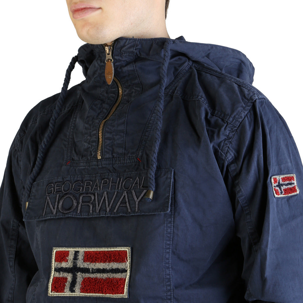 GEOGRAPHICAL NORWAY navy blue cotton Outerwear Jacket