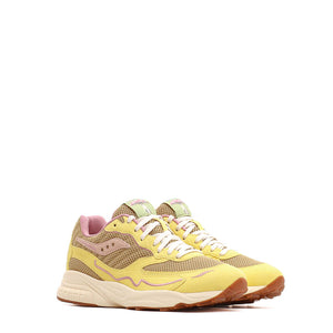 SAUCONY 3D GRID HURRICANE yellow/brown fabric Sneakers