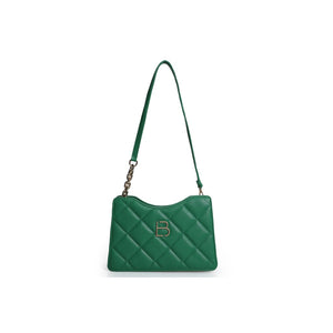 LUCKY BEES green faux leather Shoulder Bag